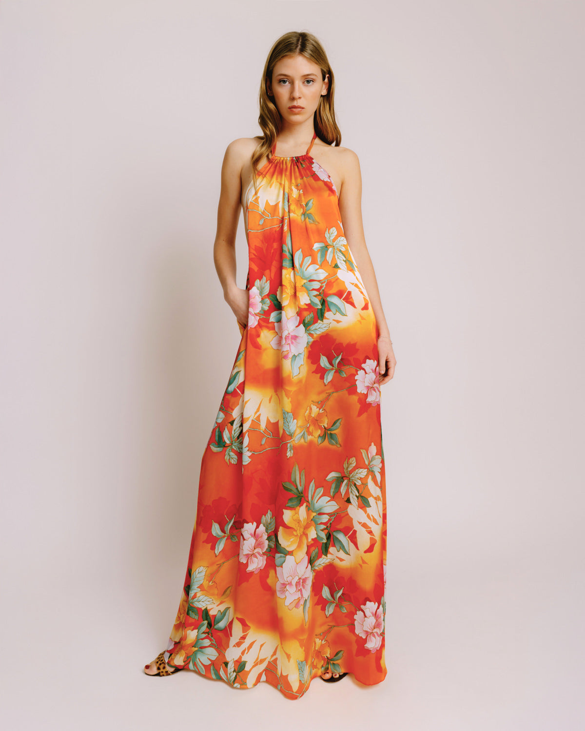 Eden Dress Orange Garden One Size