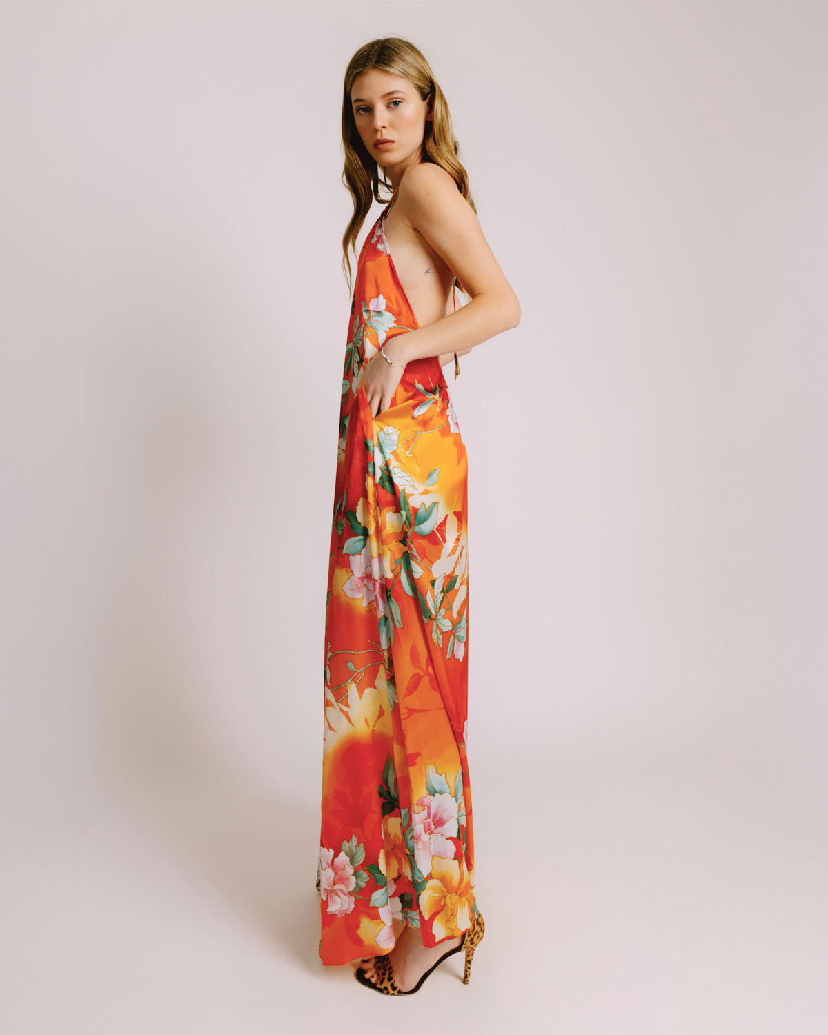 Eden Dress Orange Garden One Size