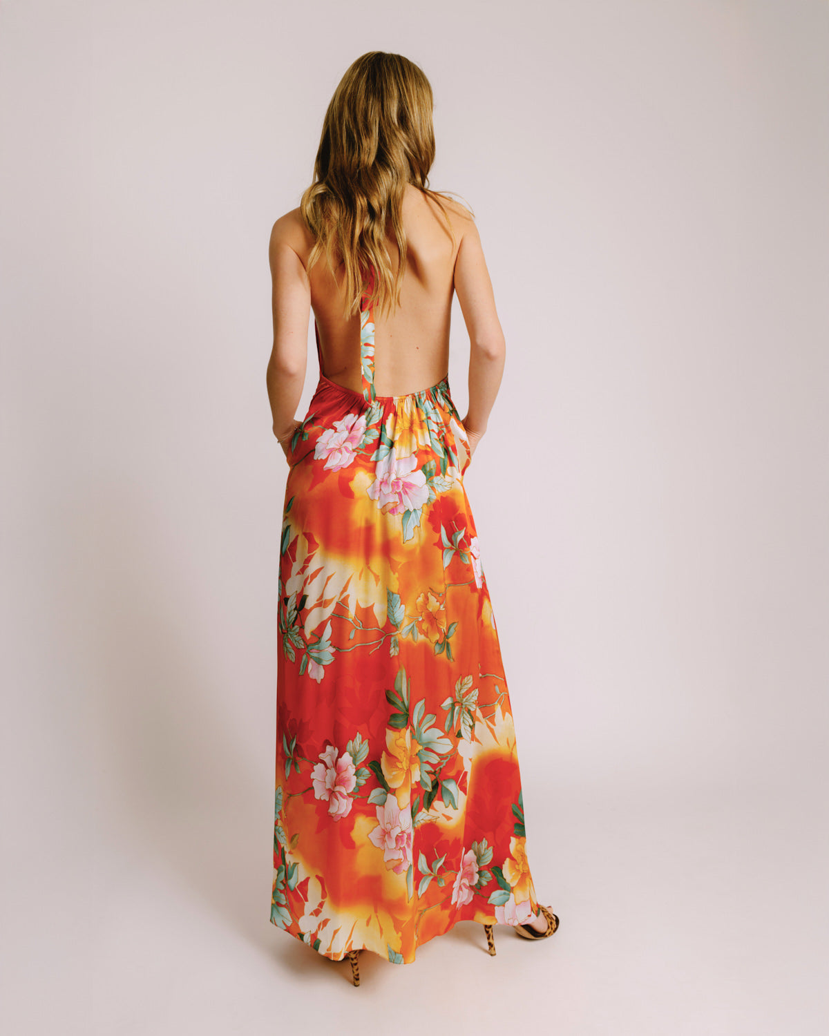 Eden Dress Orange Garden One Size