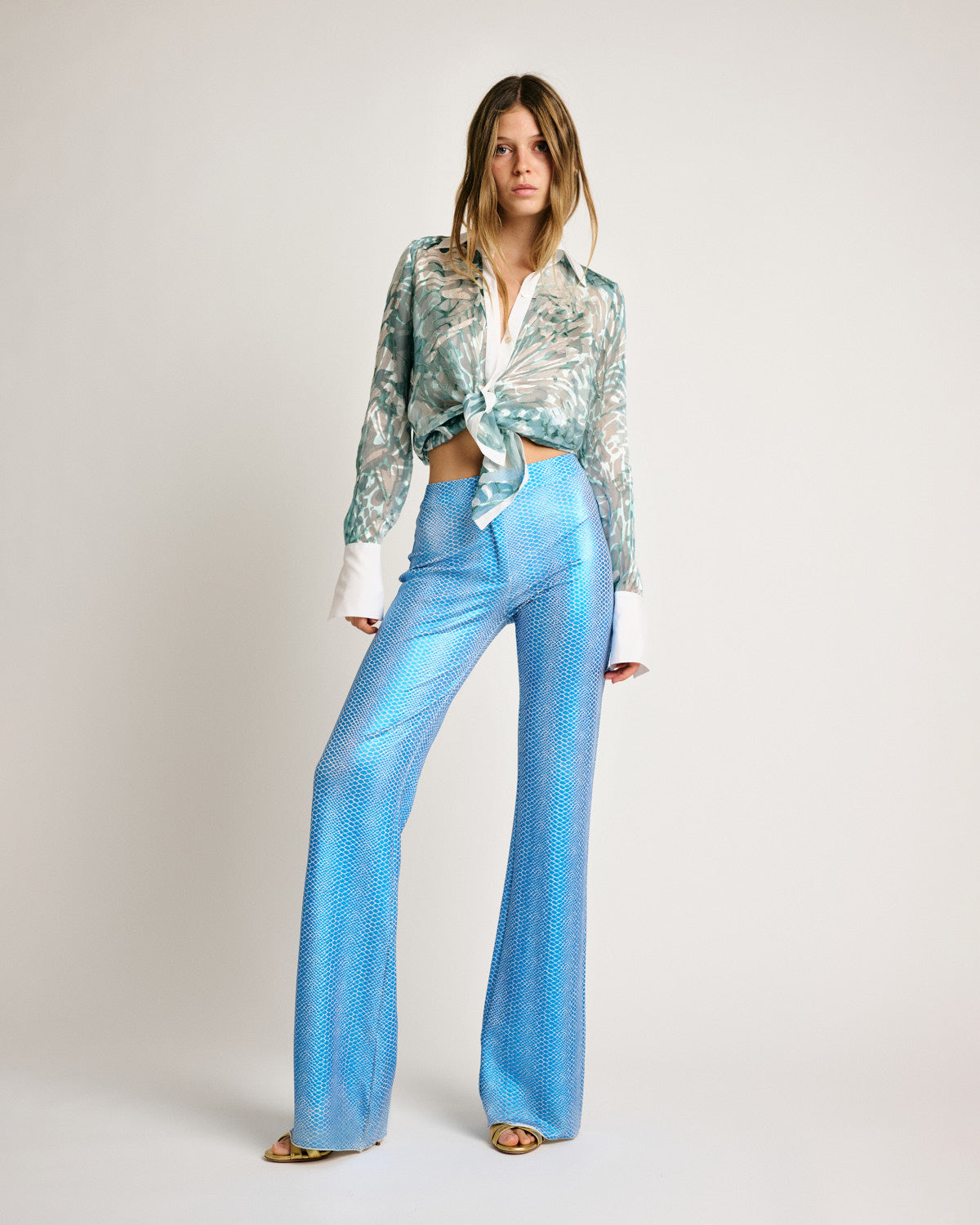 Snake Pants Luxury Snake Blue