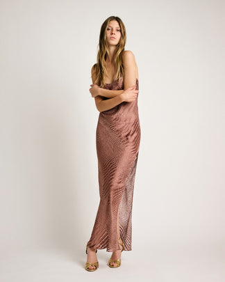 Dija Dress Devoré Nude - Adriana Iglesias