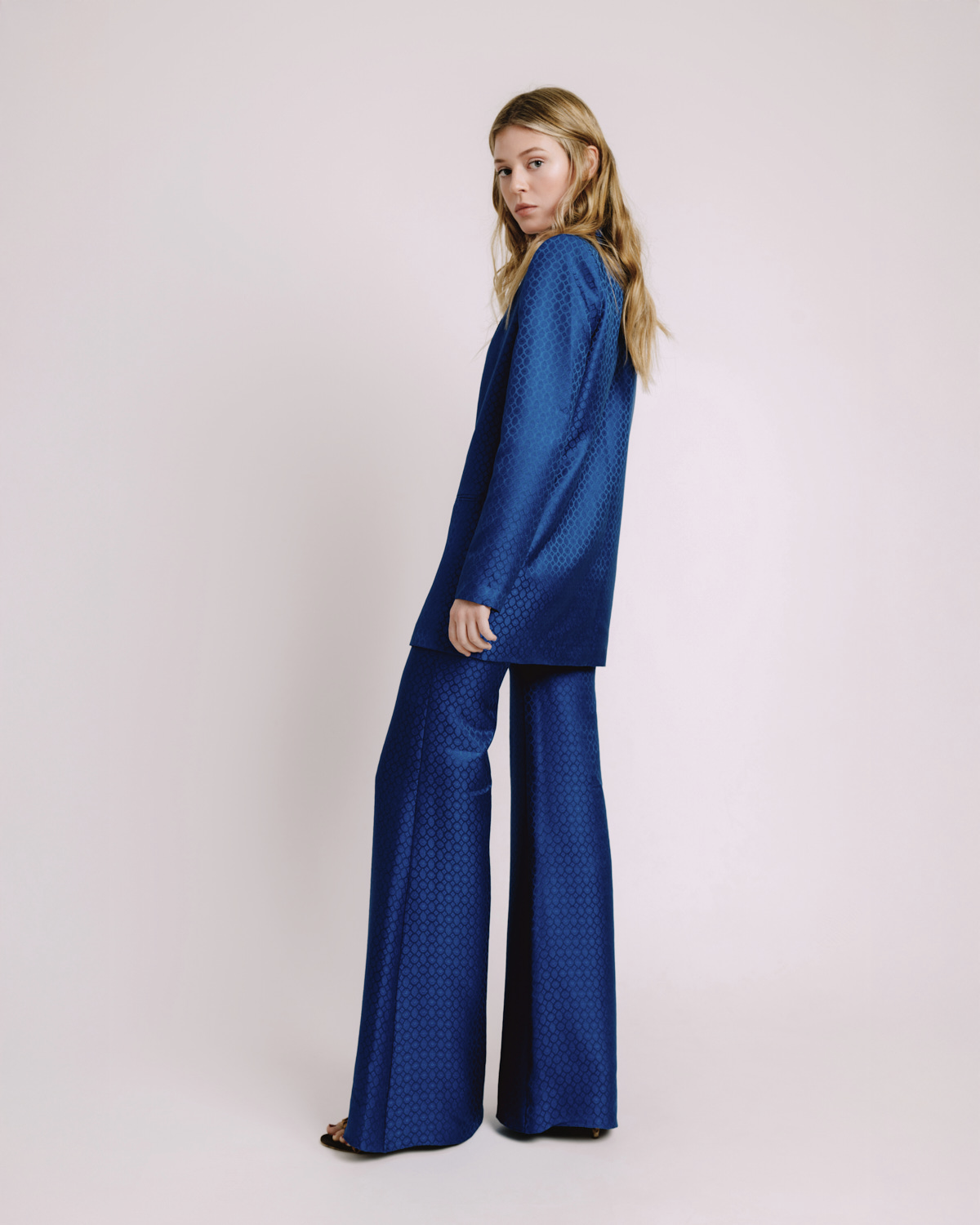 Patty Blue Jacquard Pants