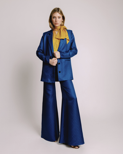 Patty Blue Jacquard Pants