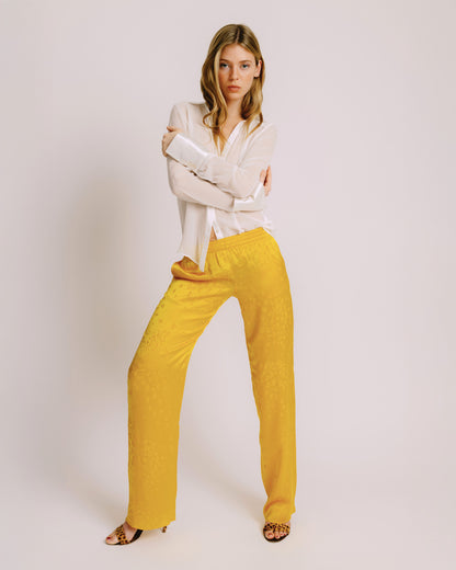Hollywood Shirt – Sheer White Silk Chiffon Blouse