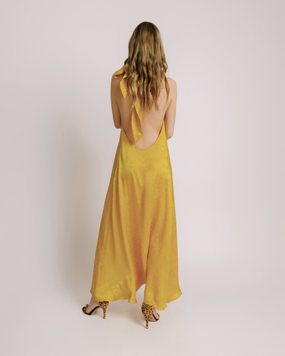 Glen Dress Yellow Tiger Jacquard