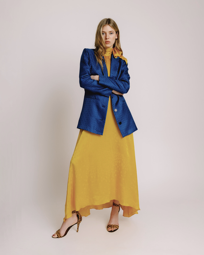 Glen Dress Yellow Tiger Jacquard