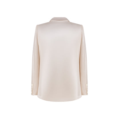 Lauren Pearl Satin Silk Jacket