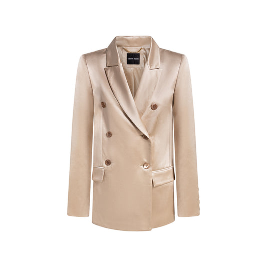 Lauren Jacket Gold Satin Silk