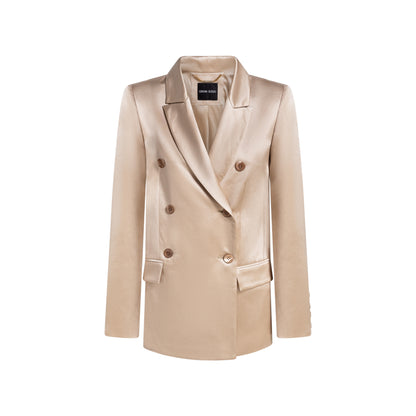 Lauren Jacket Gold Satin Silk