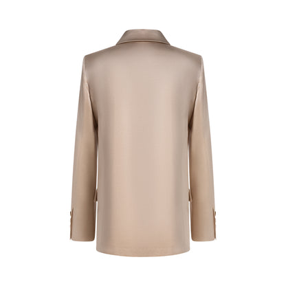 Lauren Jacket Gold Satin Silk