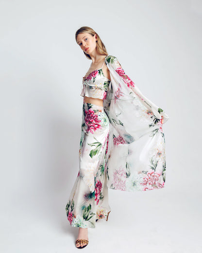 MARA ROBE GARDENIA HABOTAI SATIN SILK