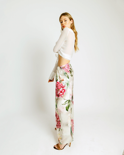 SALINS SKIRT GARDENIA SATIN SILK STRECH